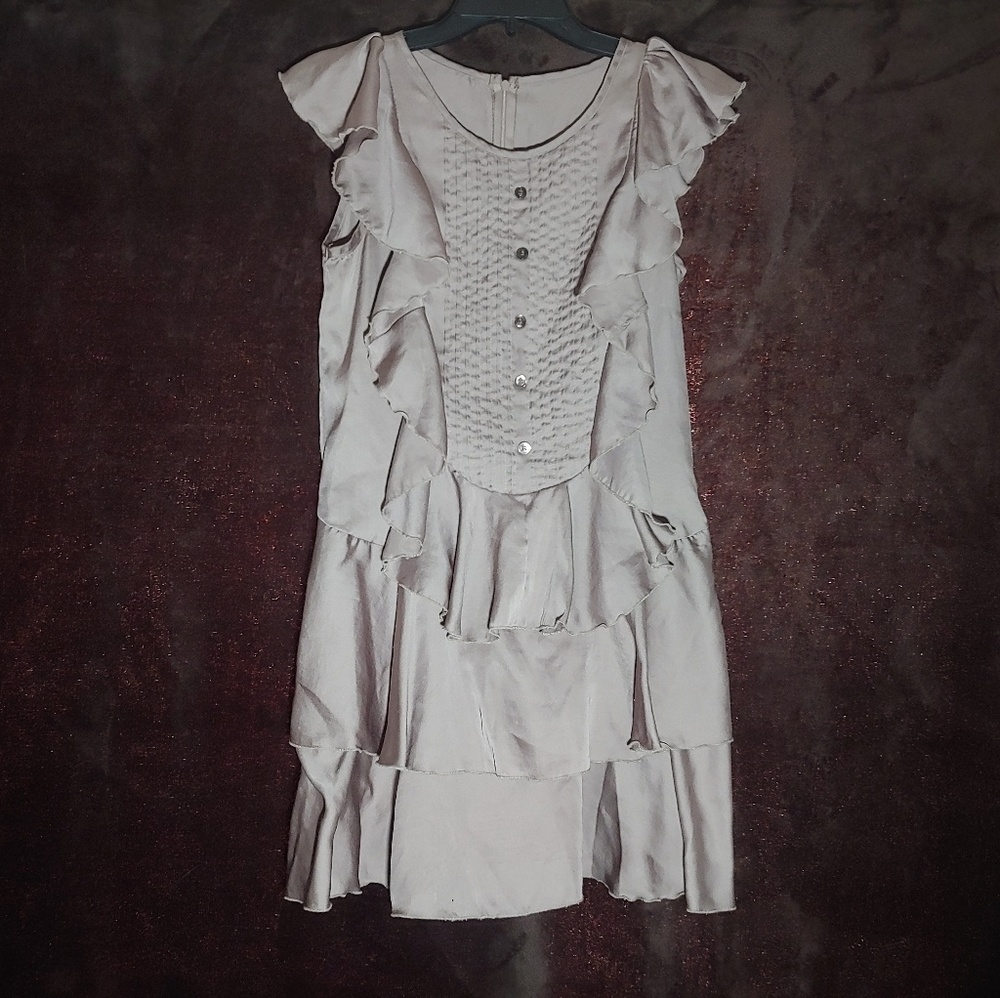 silver mini dress